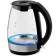 Electric kettle Vitek VT-7091, glass, 1.7 l, 2200 watts, black-silver