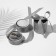 Case from Korean velvet for earrings/ring "Surprise" 5.8 × 5.3 cm, color gray color