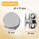 Club for the cord, double, d = 5 mm, 15 × 10 mm, 5 pcs, silver color