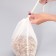 A bag made of polyester, 20 × 25 cm, 2 kg, with ties, transparent