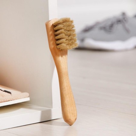 Brush for shoes for applying cream, 15 × 2 cm, pork stubble