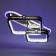Cialogs with PDD "CRUZ" 2XLED 88W 3000-6000K RGB black gold 63x45x16cm