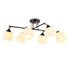Suspended chandelier Ambrella Light, Modern, TR303089, 6HE27, black color, gold