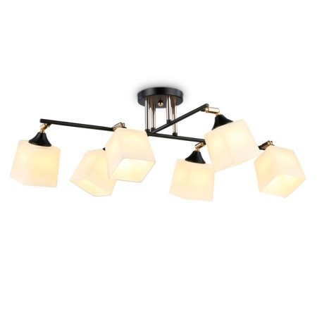 Suspended chandelier Ambrella Light, Modern, TR303089, 6HE27, black color, gold