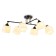 Suspended chandelier Ambrella Light, Modern, TR303089, 6HE27, black color, gold