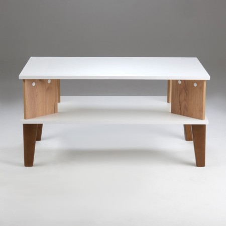 Table Journal Pandora, 900x550x450, white/oak craft gold-1