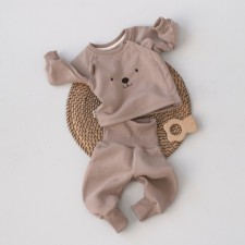 Kinderlitto Piccolino-3 kit, 2 subjects: hoodies, pants, height 68-74 cm, beige color
