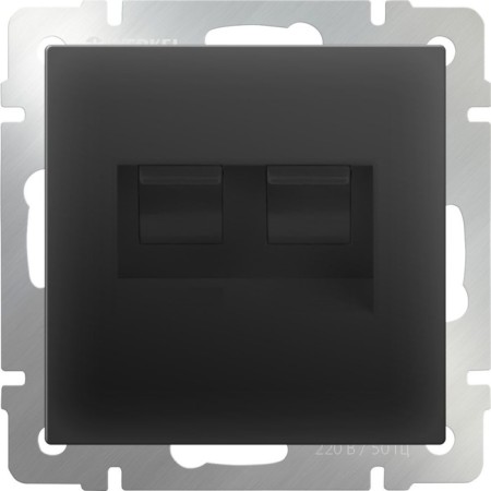 Double eternet RJ-45 WL08-RJ45+RJ45, black color