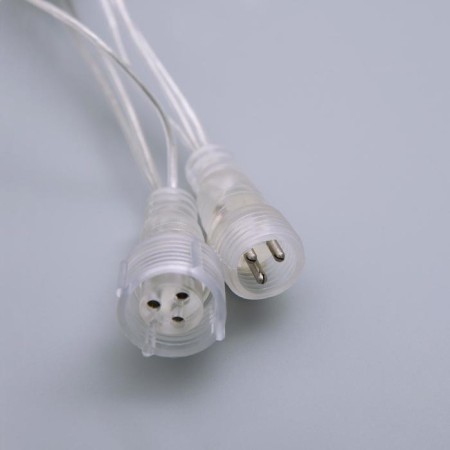 Garland "fringe" 3 × 0.6 m, IP44, UMS, transparent thread, 160 LED, red glow, 220 V-4