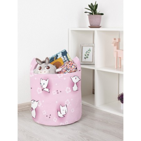 Basket for toys "Flower cats, size 35x35 cm