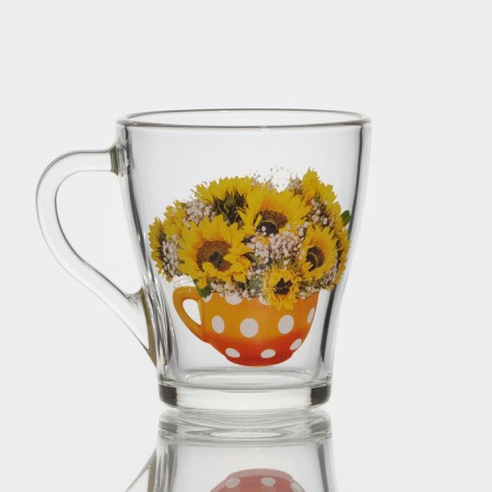Glass Glass "Flower Chalice", 250 ml, MIX drawing-1