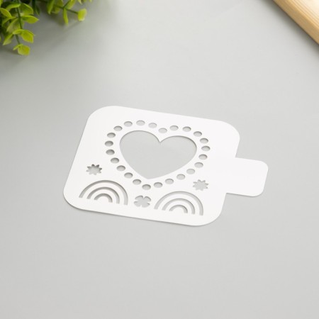 Stencil "heart" 9x9 cm-1