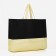 Household bag without fastening, beige color/black