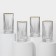 A set of glass glasses Elysia, 445 ml, 4 pcs, with a golden border