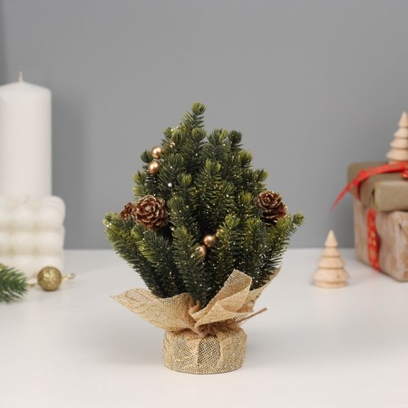 Christmas tree decor "In a bag, with sparkles" 17x10cm-1