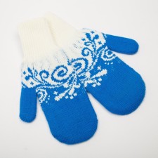 Female mittens, blue color, size 18