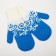 Female mittens, blue color, size 18