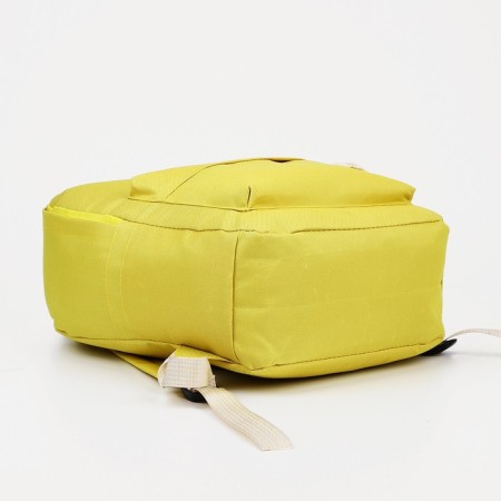 Set of backpacks on lightning from textiles, cosmetic bag, pencil case, yellow color-6