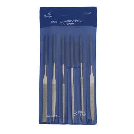 A set of dumps of diamond tundra, rubberized handles, 70 x 160 x 4 mm, 6 pcs.-1