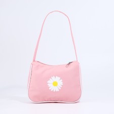 Youth bag with a zipper, pink color