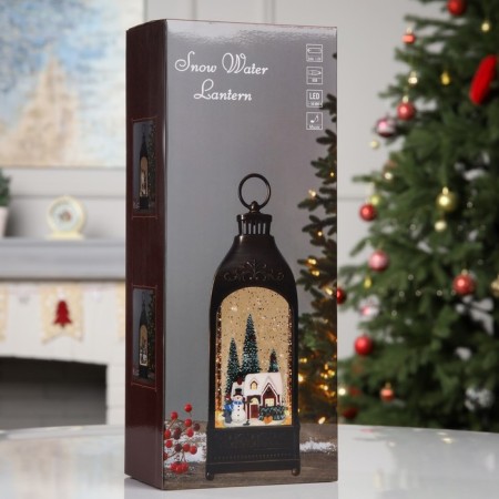 LED figure "Winter Town", 36x12.8x6.5 cm, music, aah3, USB, glow warm white-6