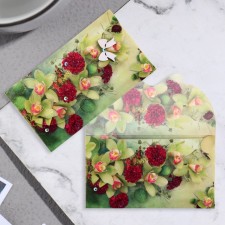Glitter, Greens, Bantik, 19x9 cm envelope envelope