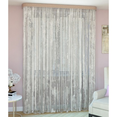 Tulle "rain", size 200x260 cm, white color
