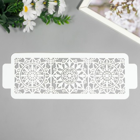 Tencil of border plastic "patterns" plastic, 11x32 cm-1