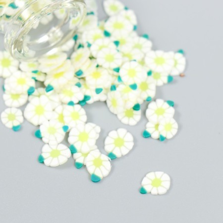 Decor for creativity Plastic "Flower. Beli-green chamomile" Set 8 g 5x2x2 cm-2