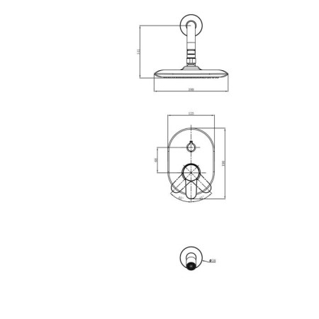 Shower mixer d & k rhein Marx DA1395801, single -leaf, built -in, chrome-1