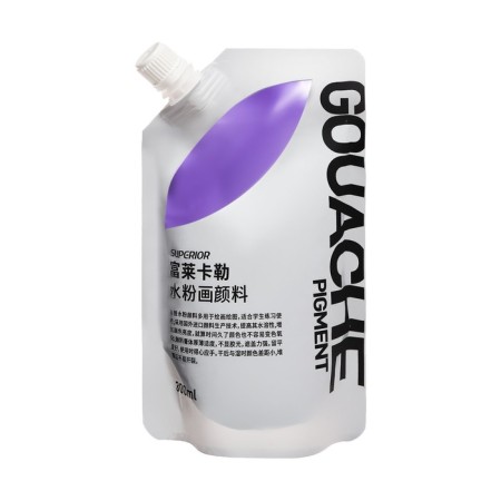 Gouache artistic 300 ml, in Doy-pack with a lid, purple