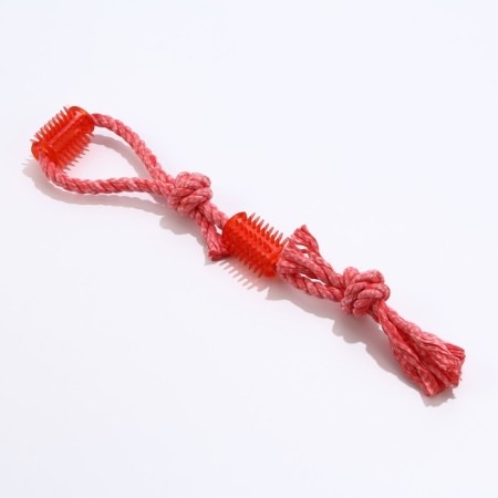 Cable toy with chewing elements "Toothpick", 45 cm, mix of flowers-1
