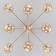 ASCOT chandelier, 8x60W E27, color gold