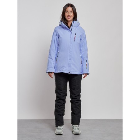 Ski costume female winter, size 42, purple color-3