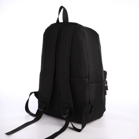 Youth backpack from lightning textiles, 5 pockets, USB, black color-3