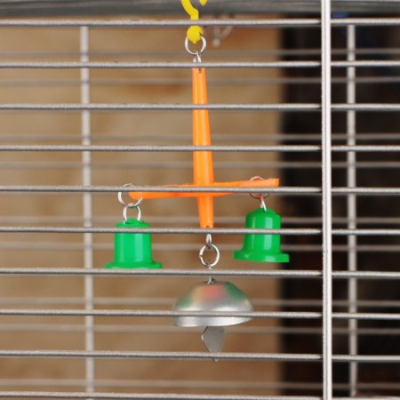 Toy for birds with bell No. 2 Mix flowers-2