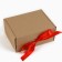 Gift folding box, packaging, “craft, red tape”, 22 x 16.5 x 10 cm