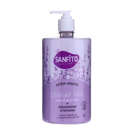 Sensitive cream soap, Sanfito lavender fields, 1000 ml
