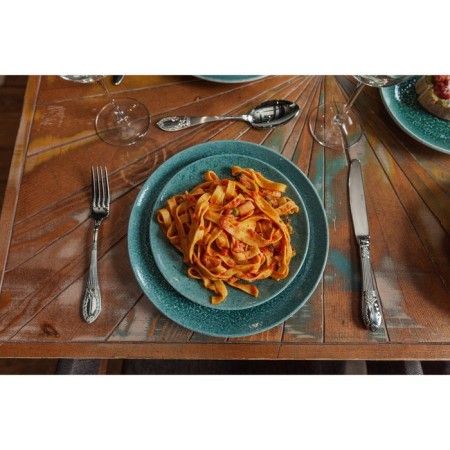 Porcelain plate flat Natur Sea, D = 16.5 cm, turquoise color-9