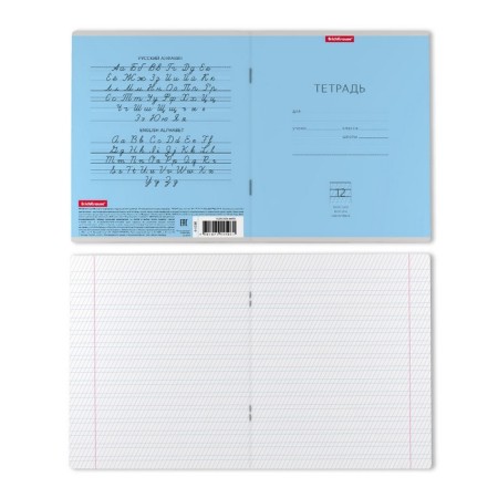 Notebook 12 sheets in a frequent scythe ruler, erichkrause "Classic", cover coated cardboard, block offset, mix-8