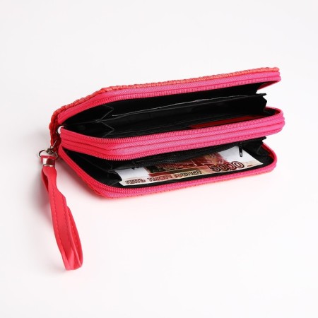 Women's wallet with lightning, pink color-3
