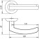 Separate handle Fuaro alfa ar Sn/CP-3, 8x140 mm, screed m4 10x50x50 mm, matte chromium