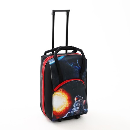 Lightning suitcase, road bag, set 2 in 1, black/red color-2