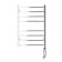 Domoterm electric heated towel rail "Quadro" P8, 500x800 mm, right, chrome