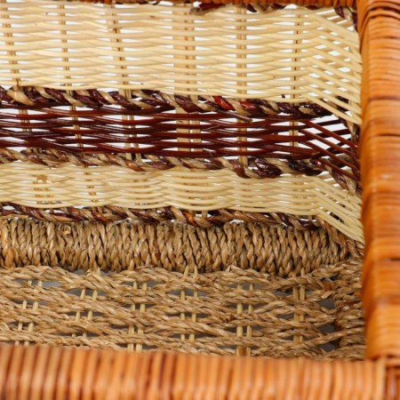 Wicker basket, 33x25x19.5, rattan, jute-2