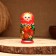 Matryoshka 5-doll "festive red" with God's cow, 10-11 cm