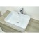 The built -in sink Cersanit Crea 35, Square, on the countertop, white