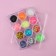 Sparkles for decor, large, set of 12 jars, in a plastic organizer, multi -colored
