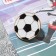 Ball icon football, black and white color in gold