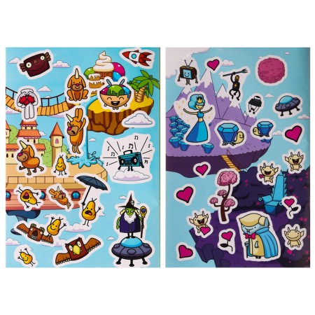 Korean Style stickerbook, 10 sheets, 14 x 21 cm-5